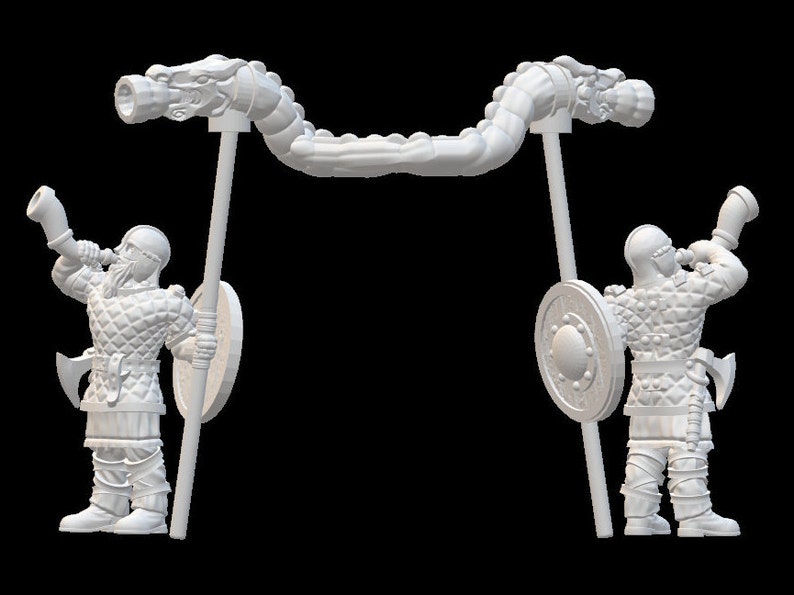 Dragon Standard Bearer D&D 5e Viking Legends Wargaming Etsy