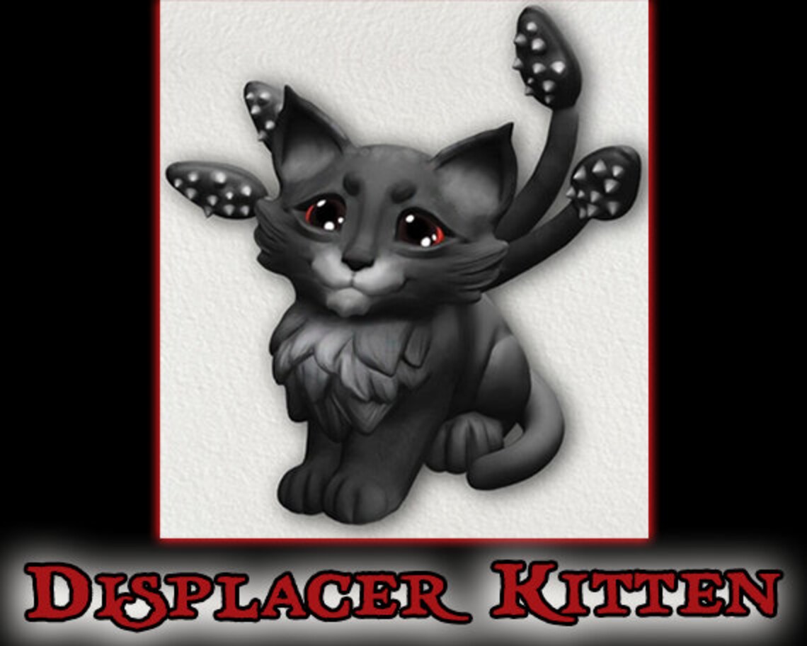 Displacer Beast Kitten D&D 5e Baby Beasts Kickstarter - Etsy UK