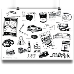 Peep Show References Print - Funny Poster UK Comedy Wall Art Print - Landscape Matte Art Print - A4 A3 A2 Prints Available image 2