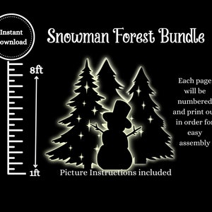 life sized wooden Christmas tree silhouette templates bundle, woodworking build plans ,pdf printable digital stencil set , yard art