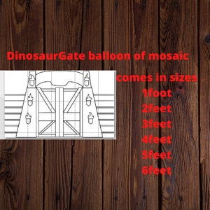 Dinosaur Gate Balloon Of Mosaic, large Dinosaur gate, dinosaur birthday party, trex birthday party , Raptor birthday party,dinosaurs SVG
