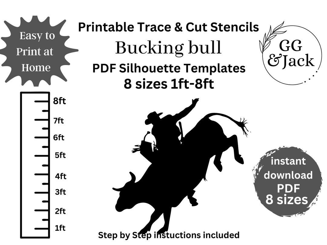 1ft-8ft-rodeo-bullrider-silhouette-template-print-and-cut-stencil-pdf-printable-digital-stencil-cowboy-ranch-sign-farm-silhouette-etsy