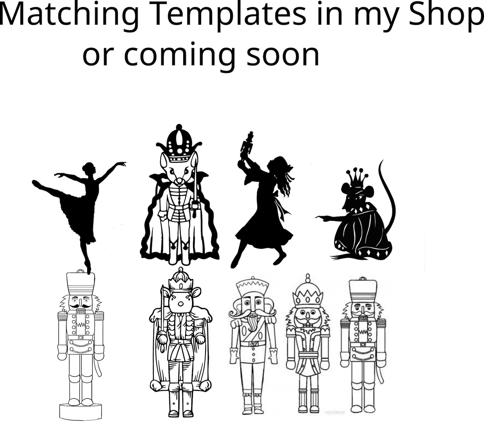 1ft to 8ft Tree With Stars Cut Out Silhouette Templates Etsy