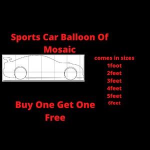 Sports Car Balloon of Mosaic, sport car balloon ,sports car birthday, fast car , race car,racing cars, drag racer,daytona raceing, porchecar