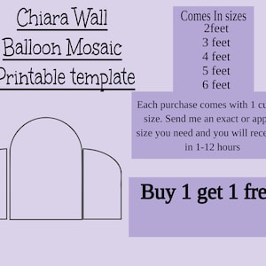 Chiara wall printable Arch Prop Template, Wall Backdrop Template, Arch Mosaic from Balloons, Archway Marquee, Bday Props, DIY Props