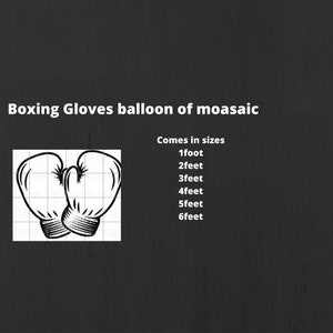 professional boxing gloves balloon of mosaic,boxing gloves , workout, boxer,amature boxer, working out, cross fit, muscles,golden gloves gym