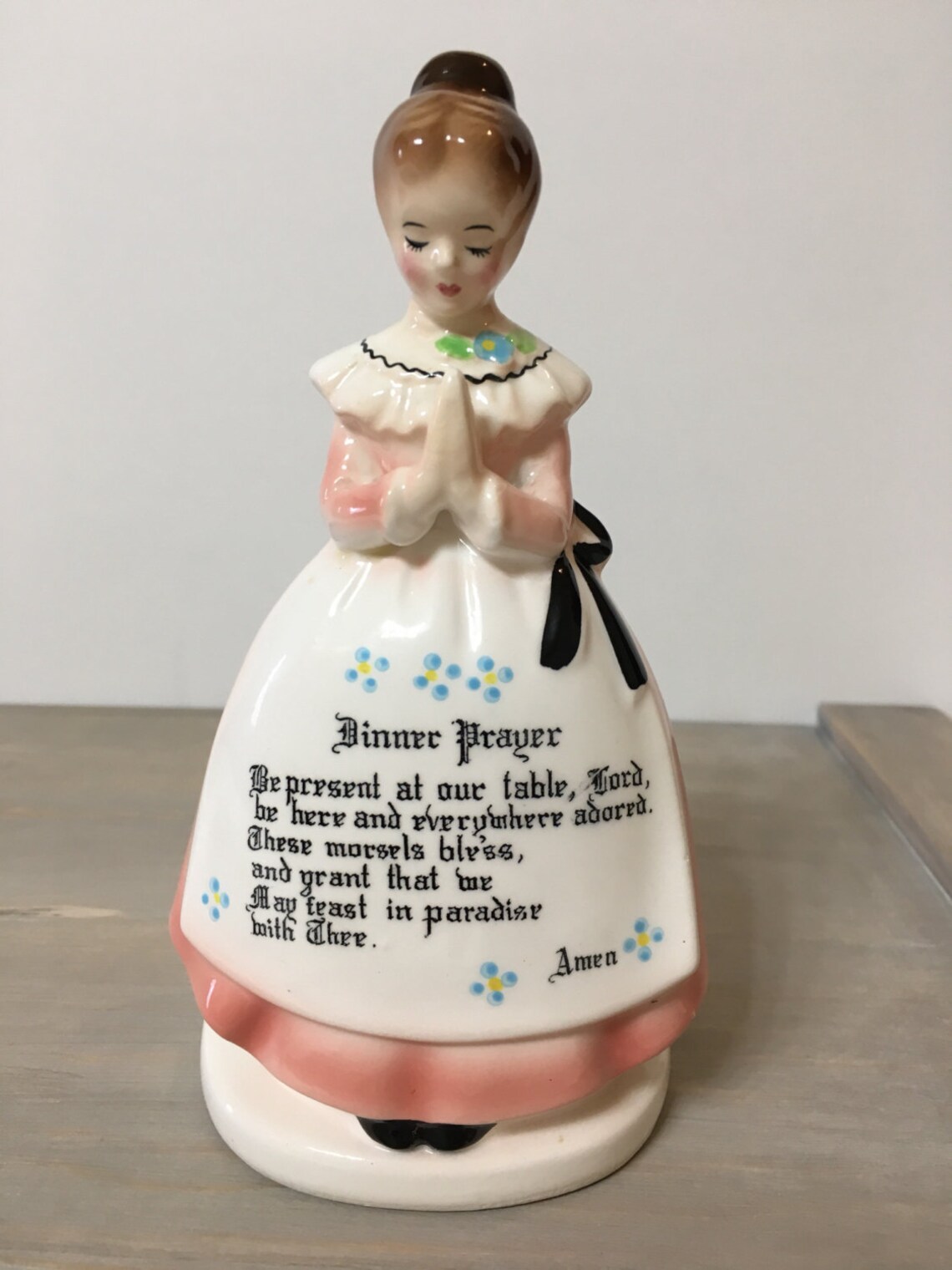 Vintage Prayer Lady Napkin Holder Enesco Dinner Prayer 1950s Etsy