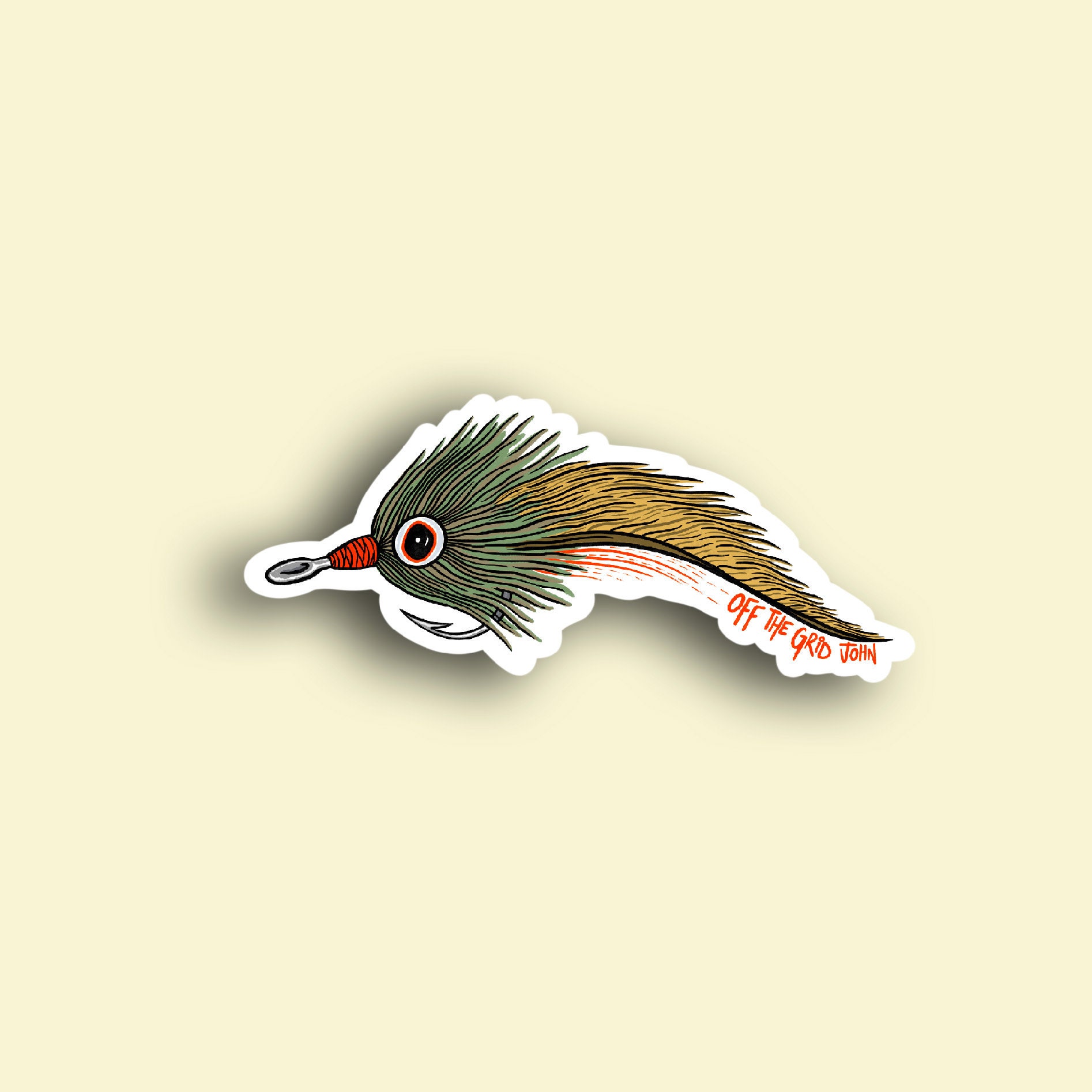 Fly Fishing Tarpon Fly Sticker Outdoors Nature Decals off the Grid