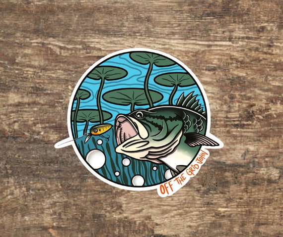 Bass Fish Fly Fishing Sticker Decal -  Canada