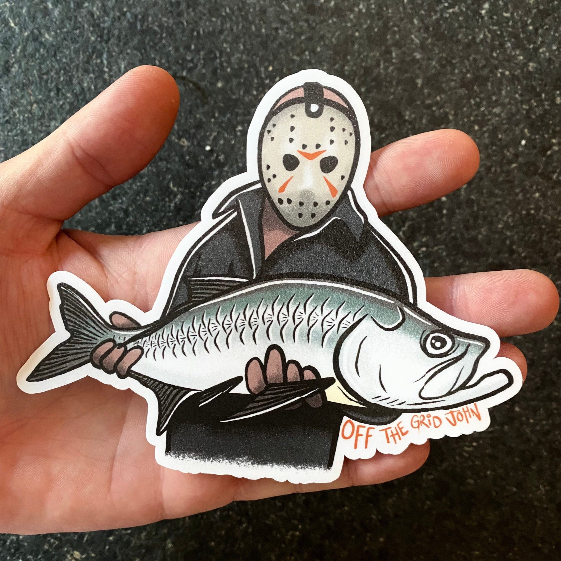 Friday the 13th tarpon fly fishing sticker Jason Freddy