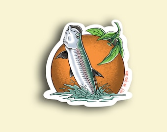 Tarpon fishing decal fly fishing fish sticker Off the Grid John
