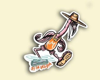 canes Florida  decal fishing sticker UM fly fishing art Off the Grid John