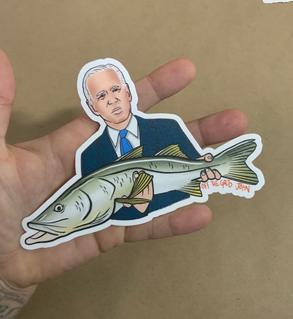 Biden USA Fishing Sticker off the Grid John -  Israel