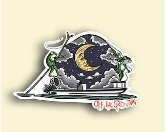 fly fishing outdoors nature sticker decal Off the Grid John