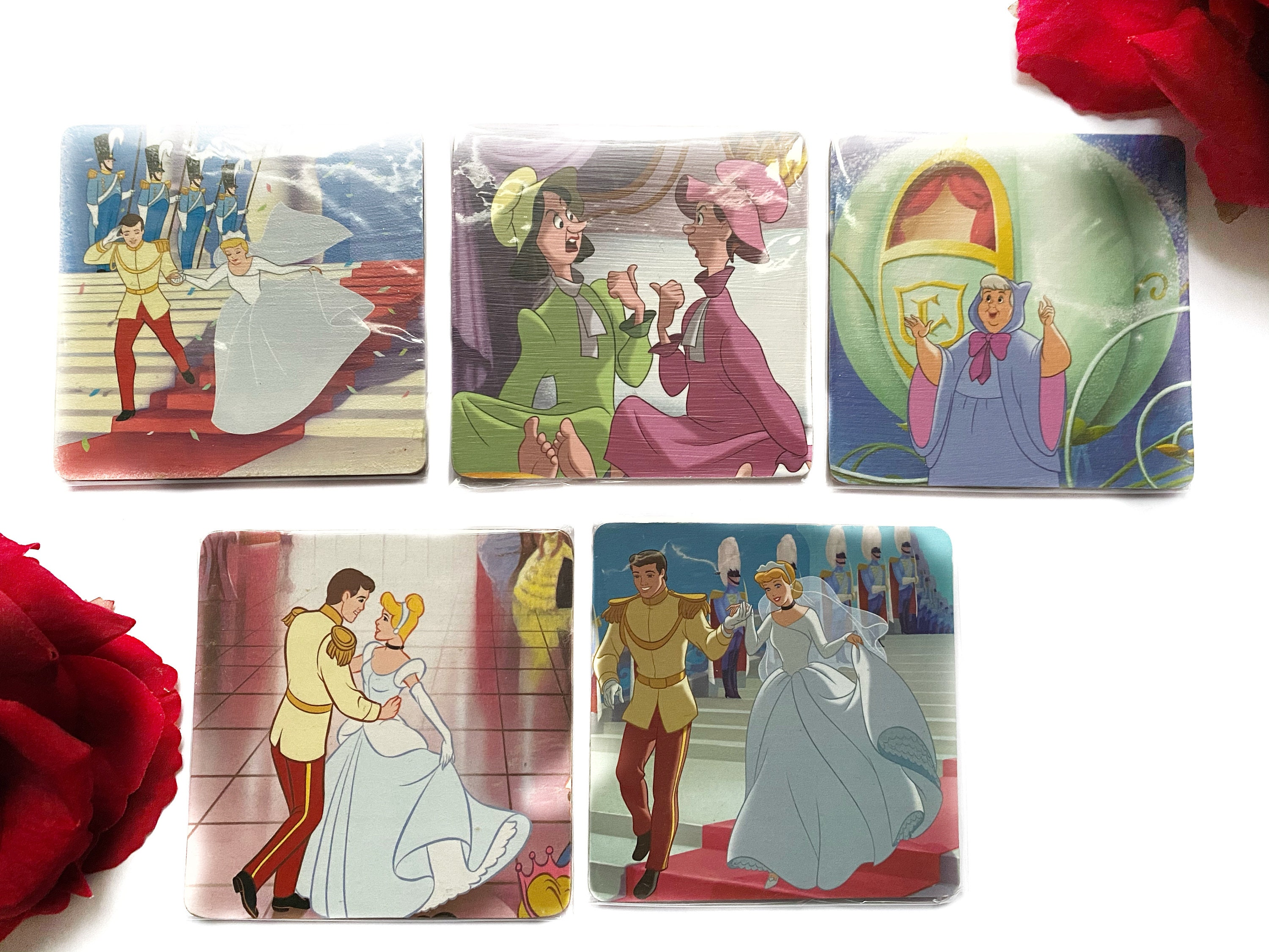 Cenicienta surtido de posavasos de madera | Etsy