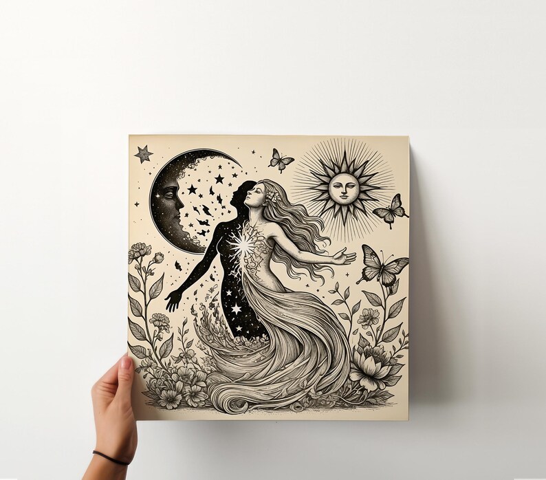 Custom Transformation Art Prints: Butterfly Metamorphosis Art, Self Growth & Empowerment Decor, Inspiring Wall Art, Set of 2 Single Print - Right