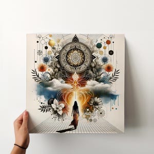Transformation Art Print: Metaphysical Wall Decor, Mandala Art, Celebration of Life Gift Female