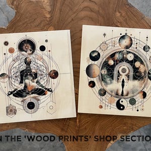 Celestial Meditation Art Prints: Mystical Wall Art Set of 2, Spiritual Awakening Art & Meditation Room Decor image 14