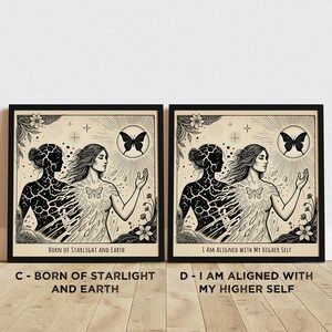 Custom Transformation Art Prints: Butterfly Metamorphosis Art, Self Growth & Empowerment Decor, Inspiring Wall Art, Set of 2 image 4