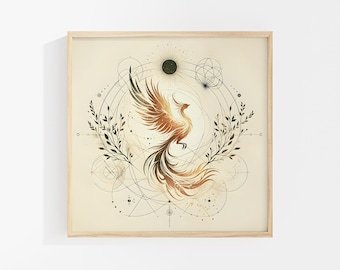 Phoenix Art Print: Strength & Resilience