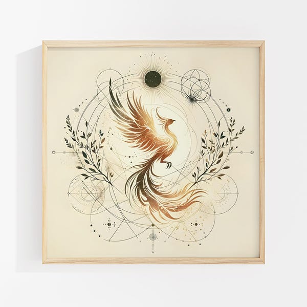 Lámina artística del Fénix: Fuerza y resiliencia