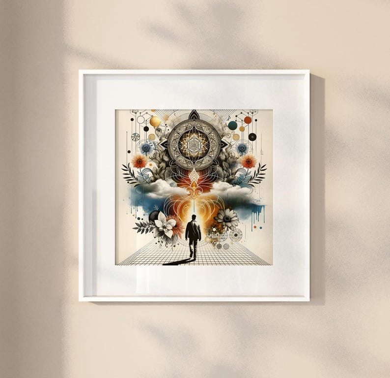 Transformation Art Print: Metaphysical Wall Decor, Mandala Art, Celebration of Life Gift image 9