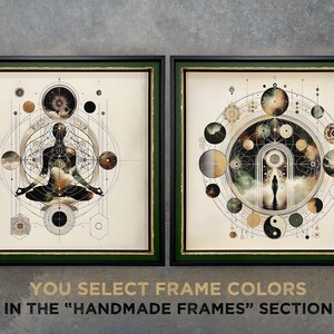 Celestial Meditation Art Prints: Mystical Wall Art Set of 2, Spiritual Awakening Art & Meditation Room Decor image 11
