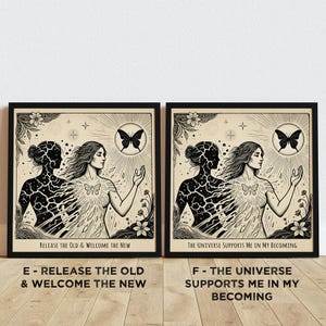 Custom Transformation Art Prints: Butterfly Metamorphosis Art, Self Growth & Empowerment Decor, Inspiring Wall Art, Set of 2 image 5
