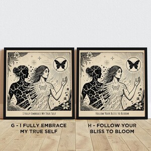 Custom Transformation Art Prints: Butterfly Metamorphosis Art, Self Growth & Empowerment Decor, Inspiring Wall Art, Set of 2 image 6
