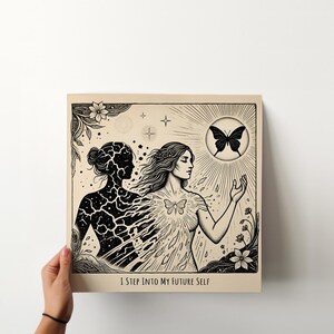 Custom Transformation Art Prints: Butterfly Metamorphosis Art, Self Growth & Empowerment Decor, Inspiring Wall Art, Set of 2 Single Print - Left