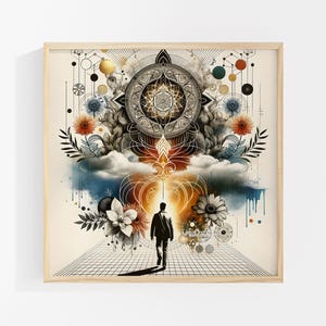 Transformation Art Print: Metaphysical Wall Decor, Mandala Art, Celebration of Life Gift image 4