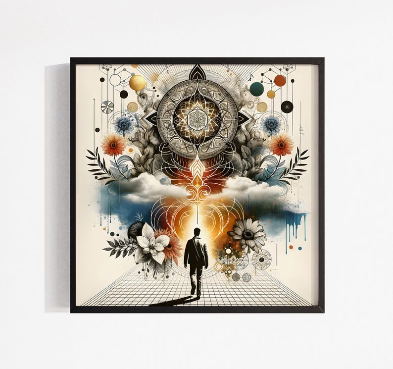 Transformation Art Print: Metaphysical Wall Decor, Mandala Art, Celebration of Life Gift image 6