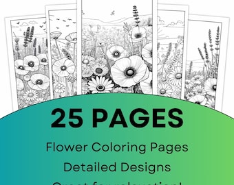 Printable Adult Coloring Page | Pdf Download) | Floral Coloring | Adult Coloring Book | Flower Colouring | Printable Pdf | Instant Download