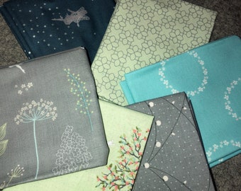Zippered 8 x 5 clutchwristlet licensecredit cardscash etc fits newer 9+ phones Riley Blake Fairy Edith Wildflowers with mint lining