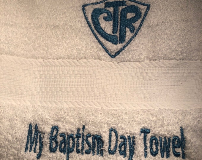 LDS My Baptism Day Towel