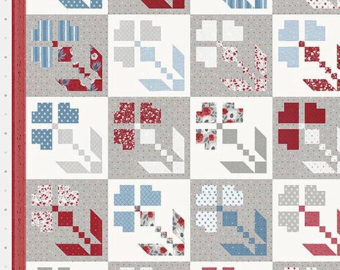 Red White and Bloom Quilt Pattern by Vanessa Goertzen for Lella Boutique Quilt Pattern