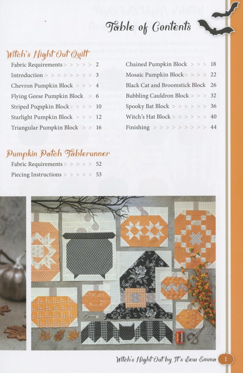 Witches Night Out Quilt Pattern by It's Sew Emma