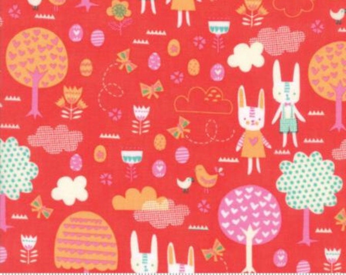 Moda Spring Bunny Fun - Geranium by Stacy lest Hsu
