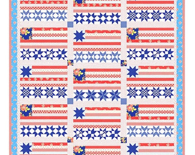 Stars and Stripes Forever Quilt Pattern from Fig Tree & Co - Patriotic Quilt