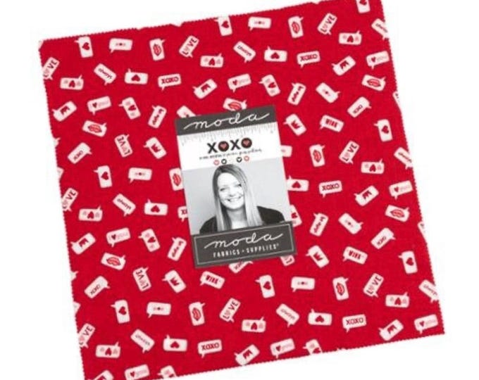 XOXO 10” Layer cake by April Rosenthal of Prairie Grass Patterns for Moda - 42 Pieces