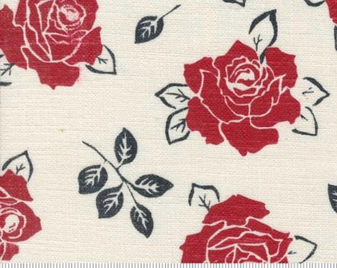 Panache Slub Roses Moda by Pieces To Treasure Sold by the Yard 54" Wide