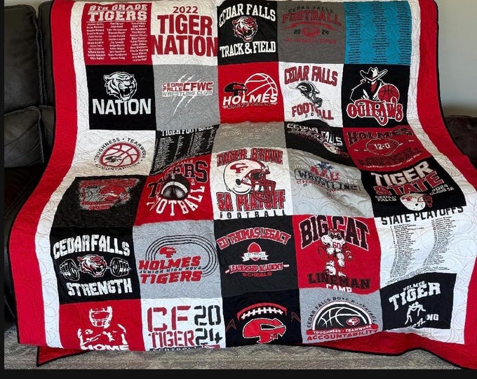 Custom Memory T-shirt Quilt - Long Arm Quilting Included (made from your shirts)