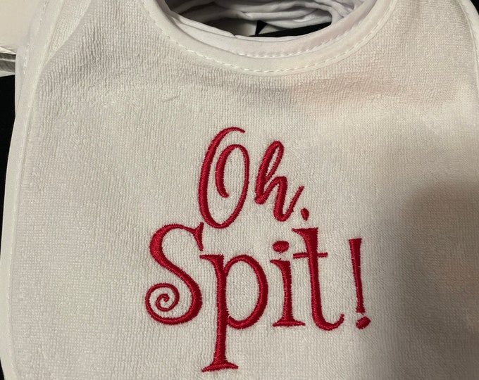 Embroidered Bib for Baby; baby bib; gift; baby shower gift
