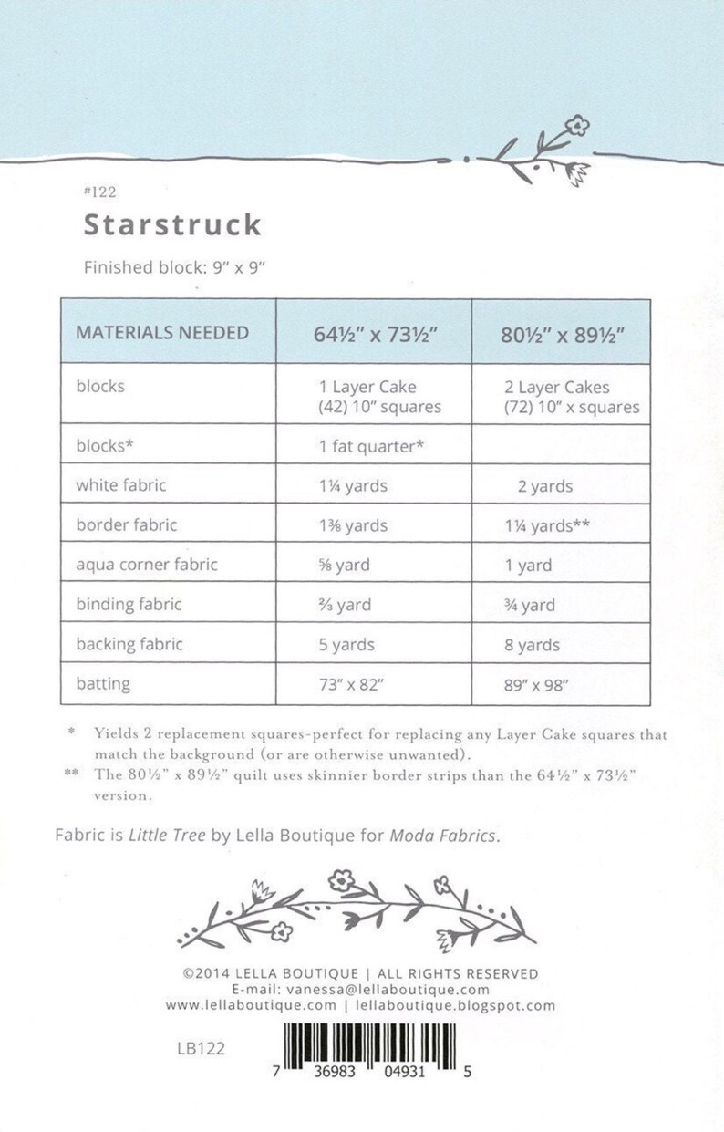 Starstruck Quilt Pattern by Vanessa Goertzen for Lella Boutique Quilt