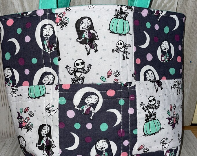 Nightmare before Christmas, Quilted Bag, Handmade Bag, Handmade Tote, Bag, Tote, Quilted Tote, Homemade Bag, Homemade Tote, birthday gift