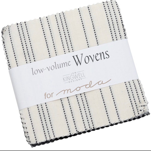 Low Volume Wovens 5" Charm Pack by Jen Kingwell for Moda - 42 Pieces