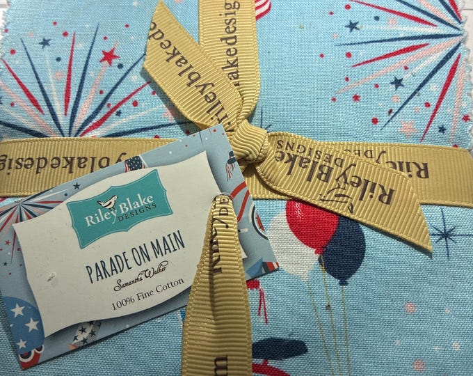 Parade on Main 5" Charm Pack – Riley Blake Designs, Samantha Walker Cotton Fabric