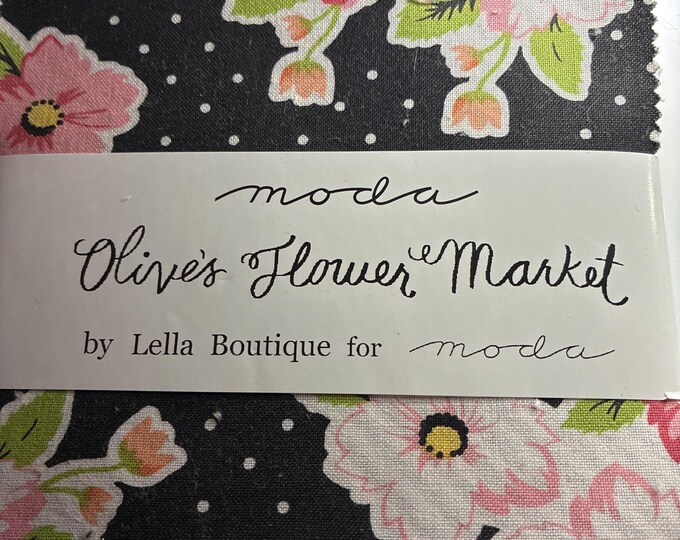 Olives Flower Market  5" Charm Pack by Lella Boutique for Moda - 42 Pieces, Hard to Find, Out of Print
