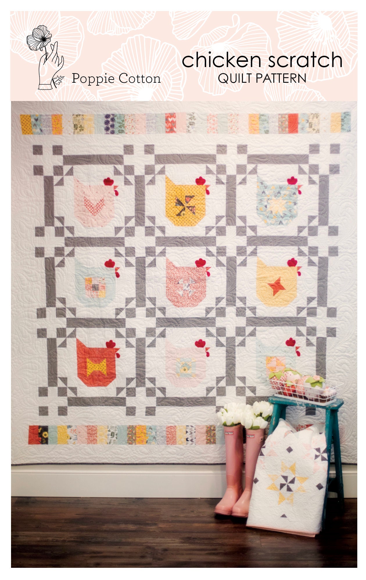 Chicken Scratch Quilt Pattern by Poppie Cotton