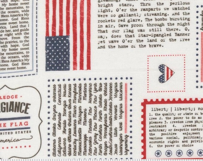 Independence Day - All Things American Vanilla 55720 11 by Sweetwater for Moda Fabrics